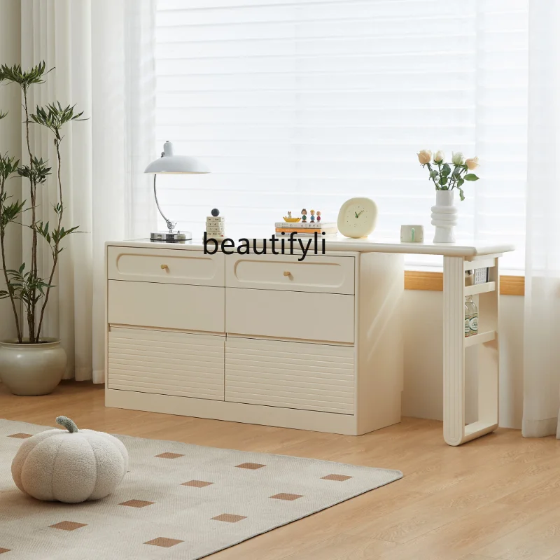 Nordic Dressing Table Modern Minimalist Cream Style Bedroom Makeup Table Cosmetic Cabinet Small Apartment furniture
Nordic Dressing Table Modern Minimalist Cream Style Bedroom Makeup Table Cosmetic Cabinet Small Apartment furniture