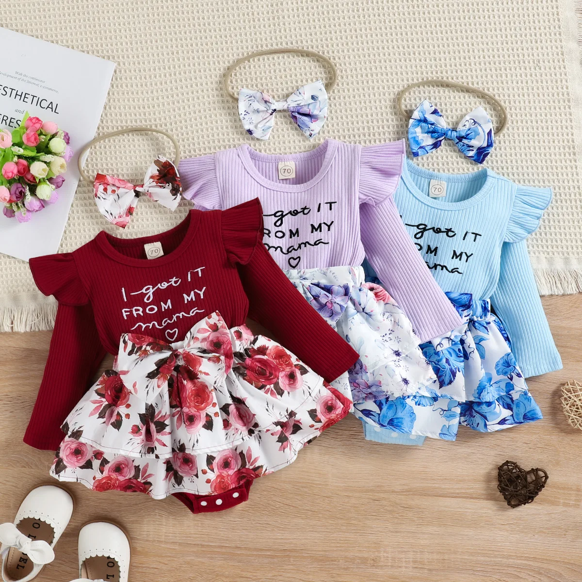 Infant Baby Girl Fall Outfits Long Sleeve Embroidered Letter-Printed Skirt Newborn Toddler Baby Girl Romper Sister Outfit 0-24M
Infant Baby Girl Fall Outfits Long Sleeve Embroidered Letter-Printed Skirt Newborn Toddler Baby Girl Romper Sister Outfit 0-24M