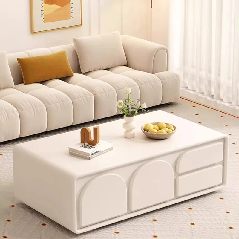 

Nordic Luxury Coffee Tables Unique Premium Modern White Side Table Aesthetic Minimalist Mesa De Centro De Sala Furniture