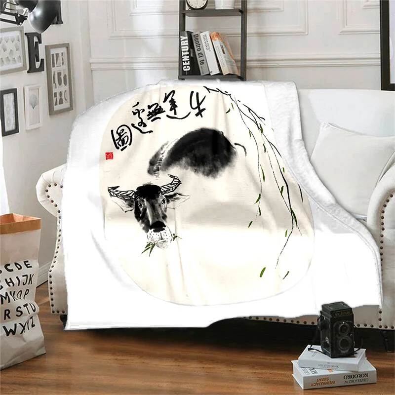New Soft and fluffy wool blanket Chinese ink painting Chinese zodiac sign 3D printed blanket tin blanket camping blanket bedding
New Soft and fluffy wool blanket Chinese ink painting Chinese zodiac sign 3D printed blanket tin blanket camping blanket bedding