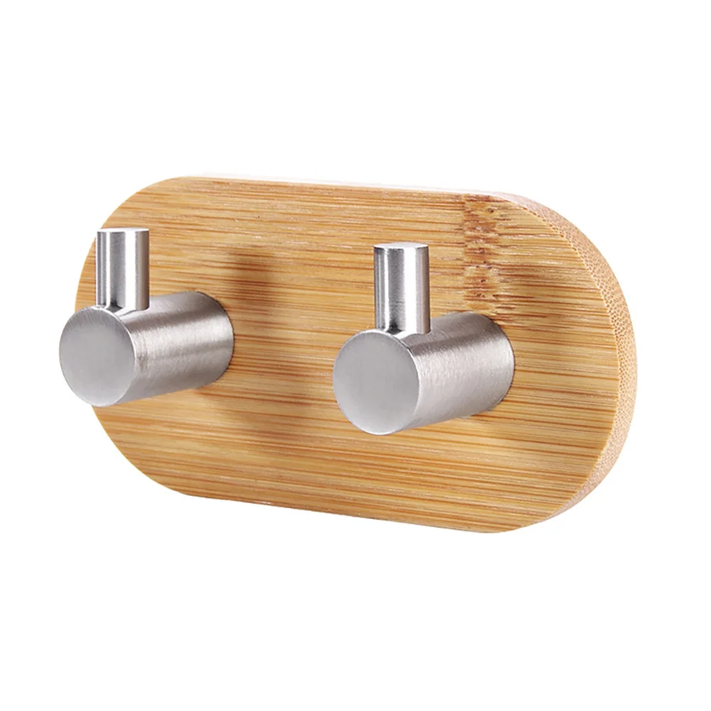 Stainless Steel and Bamboo Double-Wall Mount Coat Hanging Wall Mounted Coat Racks Hanger Self-adhesive Traceless Clothes Wall
Stainless Steel and Bamboo Double-Wall Mount Coat Hanging Wall Mounted Coat Racks Hanger Self-adhesive Traceless Clothes Wall