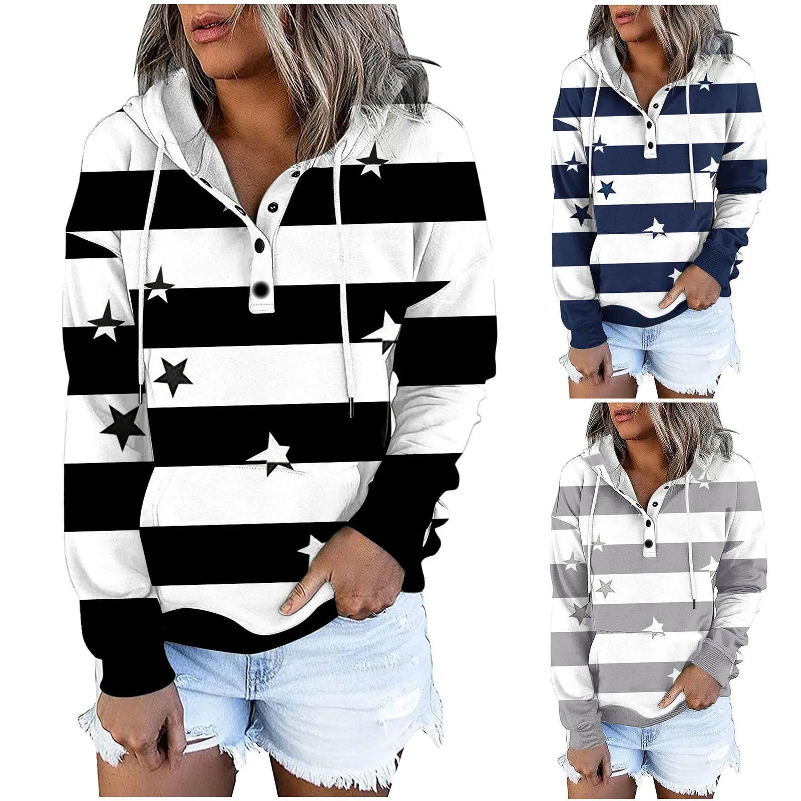 Hot Sale Autumn sweatshirts women graphic Drawstring Hoodies Tops Button Down Long Sleeve Sweatshirts plus size Streetwear худи
Hot Sale Autumn sweatshirts women graphic Drawstring Hoodies Tops Button Down Long Sleeve Sweatshirts plus size Streetwear худи