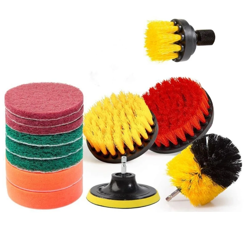 14pcs/set Electric Drill Brush Set Scrub Pads Power Scrubber Brush Cleaning Kits
14pcs/set Electric Drill Brush Set Scrub Pads Power Scrubber Brush Cleaning Kits