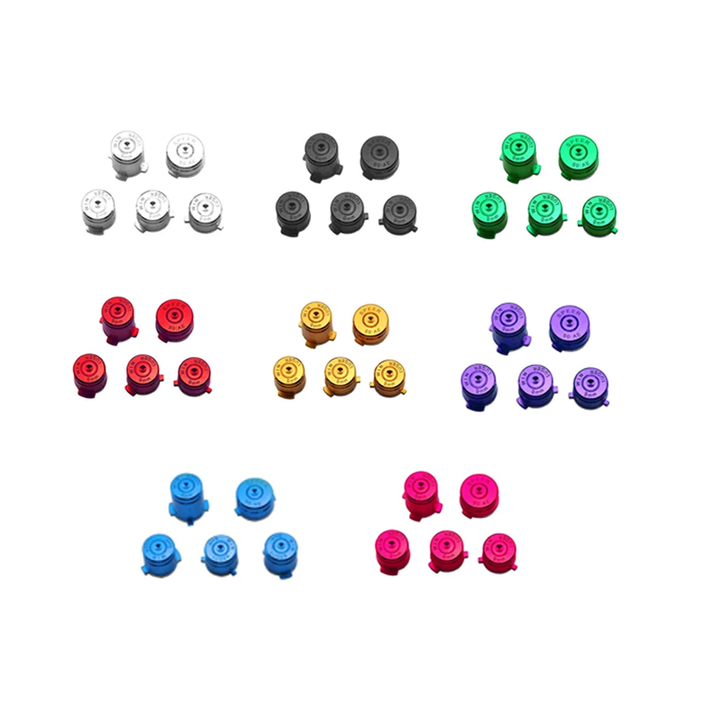 

10 sets Aluminum Alloy Metallic Metal buttons for xbox one with guide bullet buttons