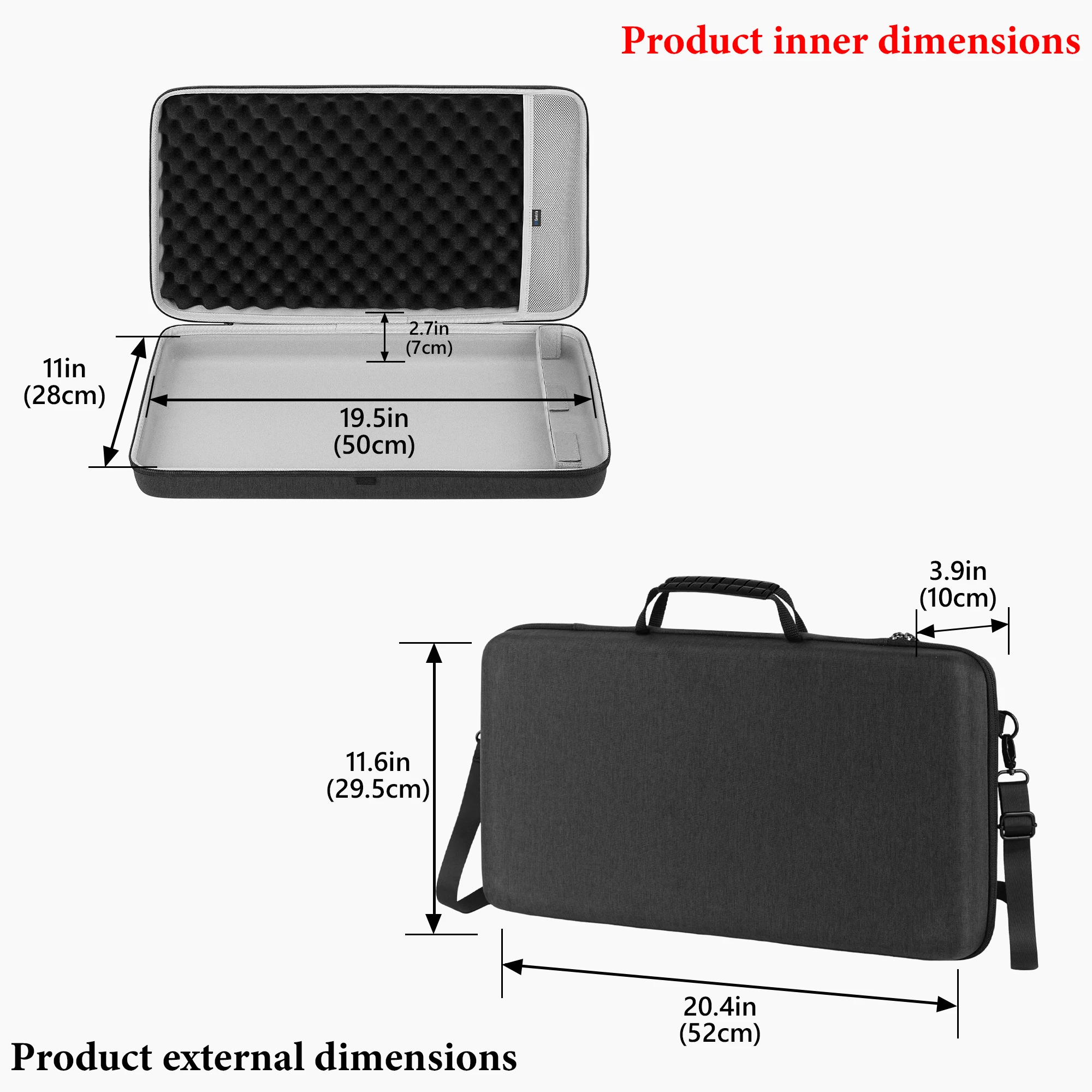 Audio Interface Carrying Case, Compatible with Akai Professional MPC Live III, EVA Hard Shell Portable Travel Bag Audio Interface Carrying Case, Compatible with Akai Professional MPC Live III, EVA Hard Shell Portable Travel Bag