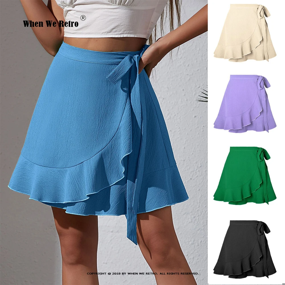 New In Summer Lace Up High Waist Chiffon Short Skirt For Women Solid Color Ruffles Bandage Elegant One-piece A Line Skirt RS1041
New In Summer Lace Up High Waist Chiffon Short Skirt For Women Solid Color Ruffles Bandage Elegant One-piece A Line Skirt RS1041