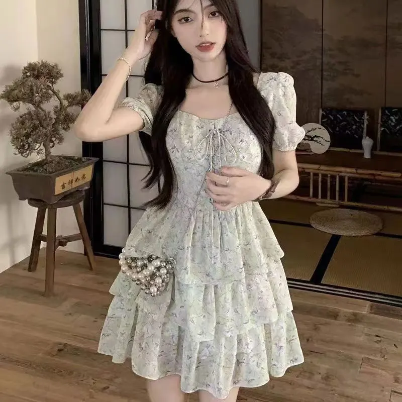 SLPBELY Summer Women New 2023 Dresses Laced Square Collar Temperament Floral Waist-Slimming Sweet Short-Sleeved Cake Skirt
SLPBELY Summer Women New 2023 Dresses Laced Square Collar Temperament Floral Waist-Slimming Sweet Short-Sleeved Cake Skirt