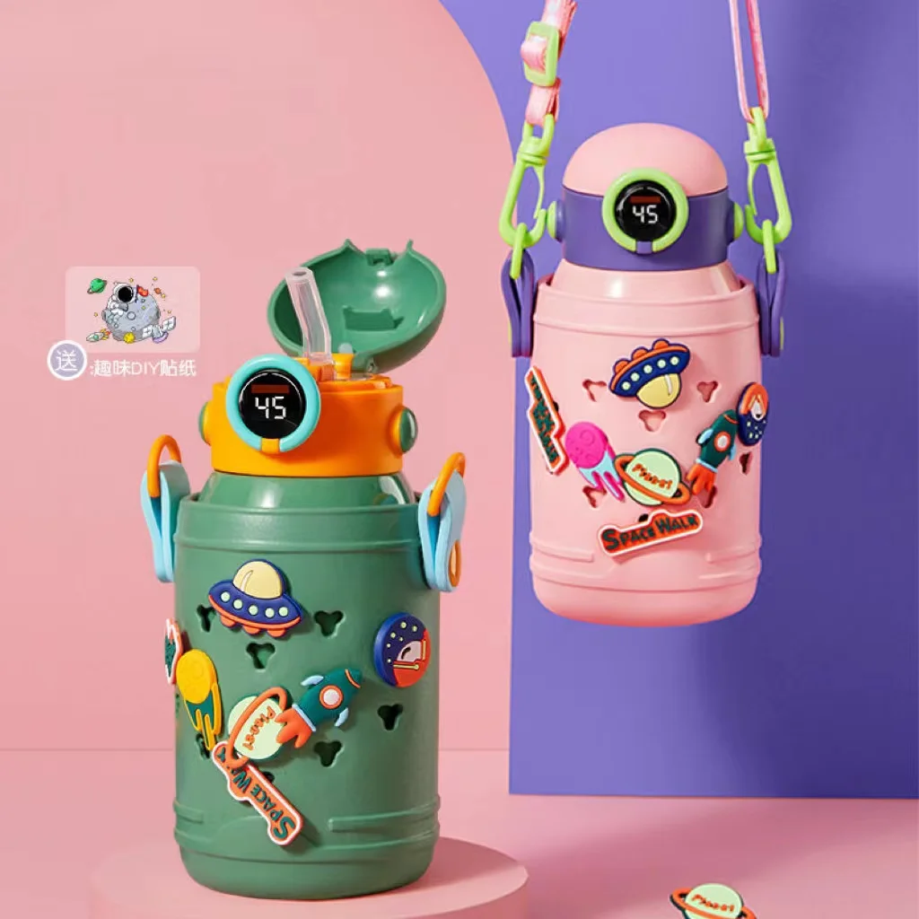 Kids Thermos Mug With Straw Stainless Steel Cartoon Vacuum Flasks Children Cute LED Temperature Display Thermal Water Bottle
Kids Thermos Mug With Straw Stainless Steel Cartoon Vacuum Flasks Children Cute LED Temperature Display Thermal Water Bottle