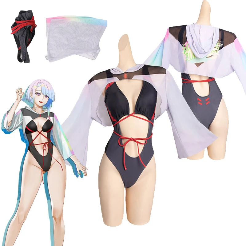 Edgerunner Lucy Cosplay Swimwear Costume Swimsuit Cloak Outfits Women Summer Beach Bikini Girls Halloween Carnival Party Suit
Edgerunner Lucy Cosplay Swimwear Costume Swimsuit Cloak Outfits Women Summer Beach Bikini Girls Halloween Carnival Party Suit
