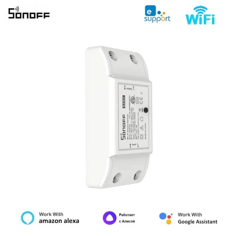 Itead Sonoff базовый умный Wi-Fi беспроводной переключатель Basicr2 самодельный Модуль Автоматизации Автономный контроль LAN для Ewelink Alexa Google Alice
Itead Sonoff базовый умный Wi-Fi беспроводной переключатель Basicr2 самодельный Модуль Автоматизации Автономный контроль LAN для Ewelink Alexa Google Alice