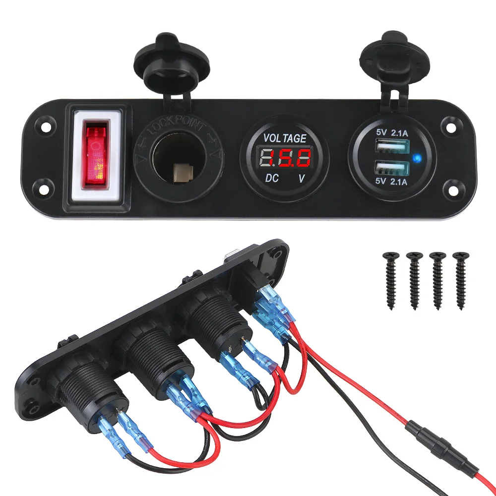 5V 2.1A + 2.1A автомобильное зарядное устройство светодиодный дисплей Цифровой вольтметр двойной USB универсальный блок питания автомобильный переключатель панель
5V 2.1A + 2.1A автомобильное зарядное устройство светодиодный дисплей Цифровой вольтметр двойной USB универсальный блок питания автомобильный переключатель панель