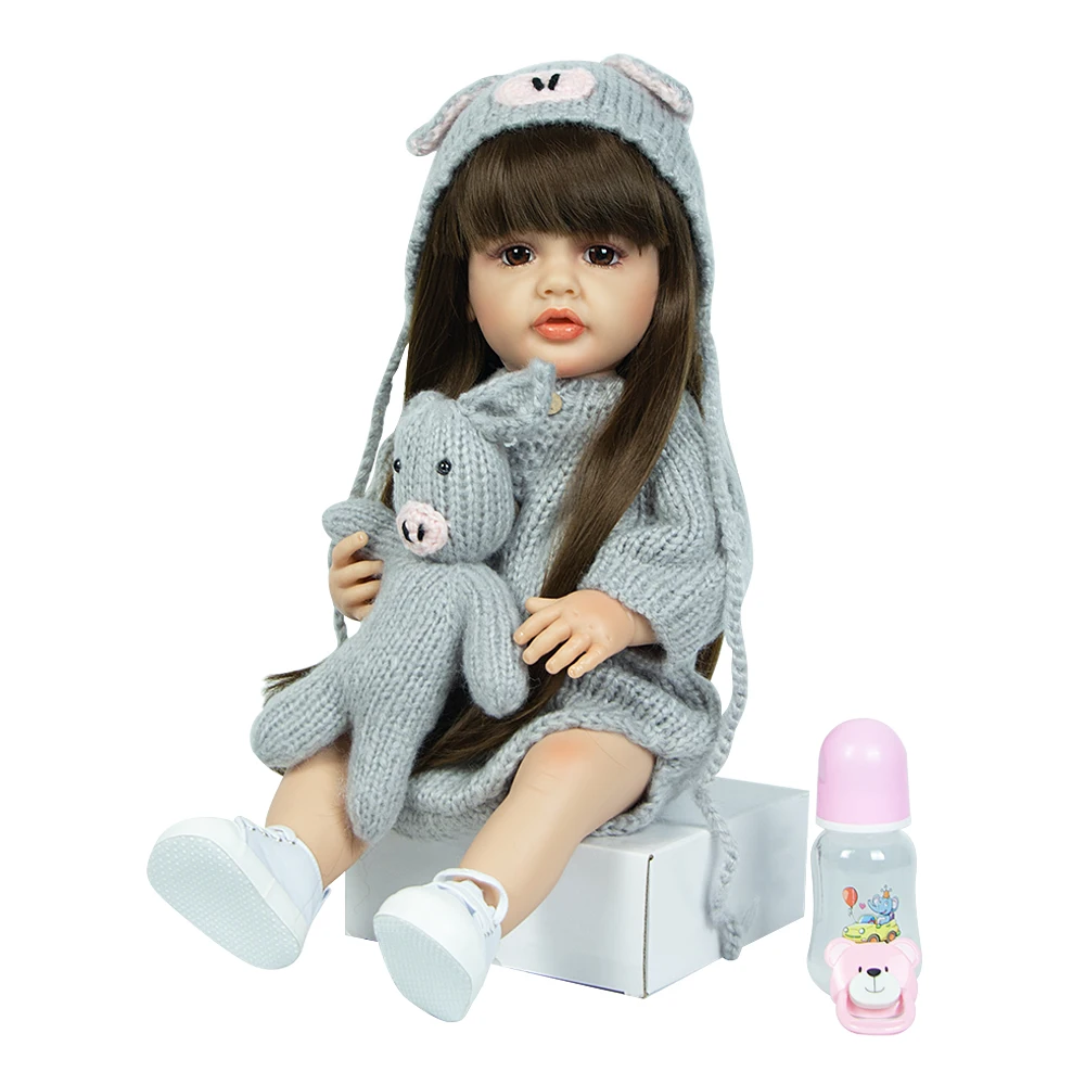 Full Body Silicone Reborn Baby Doll 55 CM 22 Inch Lifelike Long Hair Realistic Girl Princess Toddler Bebe Birthday Gift
Full Body Silicone Reborn Baby Doll 55 CM 22 Inch Lifelike Long Hair Realistic Girl Princess Toddler Bebe Birthday Gift