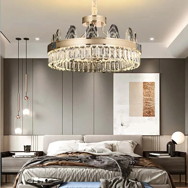 Modern Luxury Crystal Chandelier Home Decor Atmospheric Hanging Light Lustre Lamp For Model Living Room Bedroom Villa
Modern Luxury Crystal Chandelier Home Decor Atmospheric Hanging Light Lustre Lamp For Model Living Room Bedroom Villa