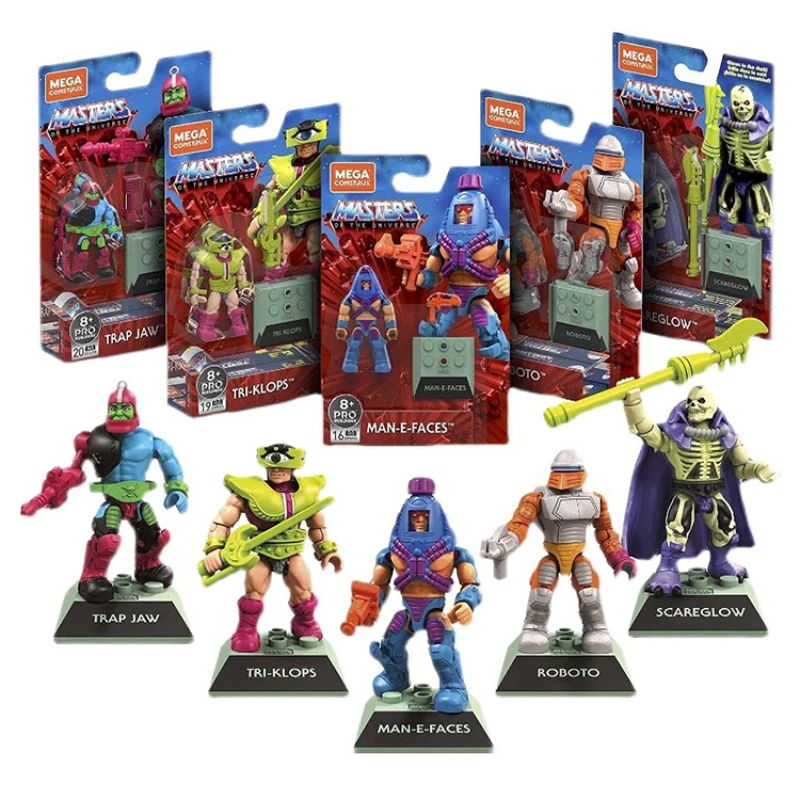 

He-Man The Masters of Universe Mega Bloks Heroes Figure Construx Stinkor Faker Fisto Teela Evil-LYN Block Toy Collection