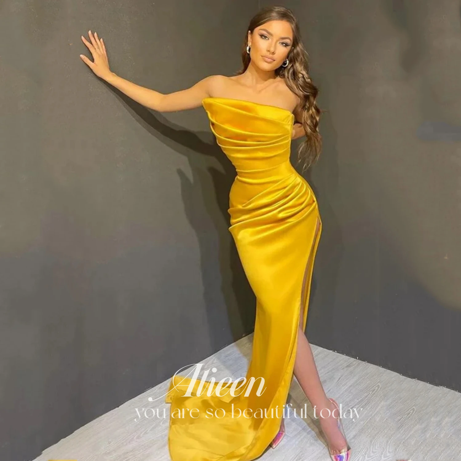 Aileen Yellow Prom Dresses 2023 Luxury Gown Satin Women Evening Dress Sexy Wedding Party Mermaid Long Ceremony Guest Woman Gala
Aileen Yellow Prom Dresses 2023 Luxury Gown Satin Women Evening Dress Sexy Wedding Party Mermaid Long Ceremony Guest Woman Gala