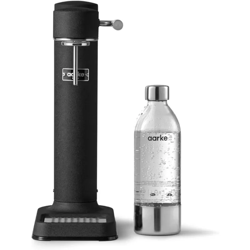 

aarke - Carbonator III Premium Carbonator-Sparkling & Seltzer Water Maker-Soda Maker with PET Bottle (Matte Black)
