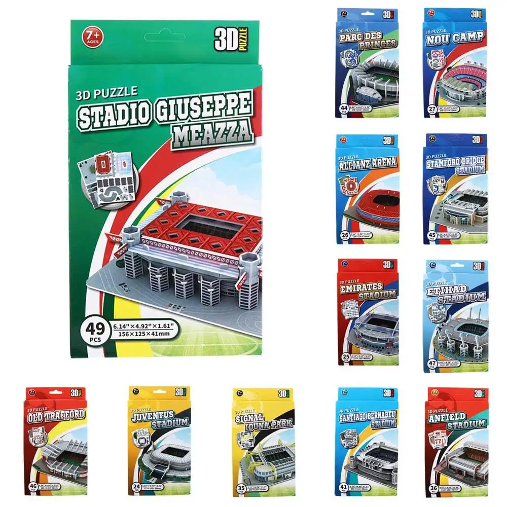 

Paper Miniature Football Stadiums Large Model DIY 3D Soccer Stadium Puzzle Manchester Stadium Assemble Birthday Gifts