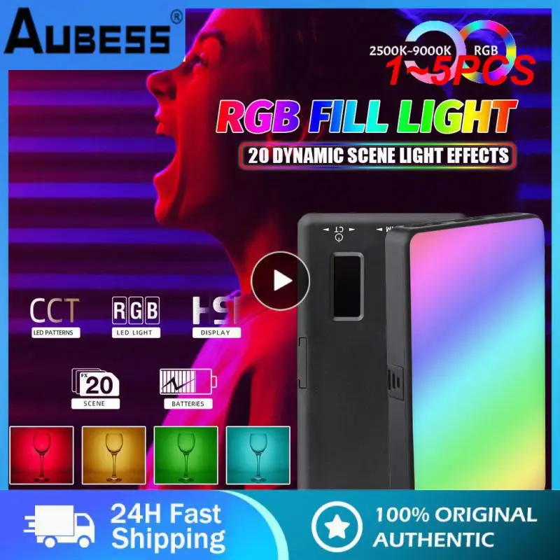 

1 ~ 5 шт. компактный видео свет Ulanzi VL120 RGB с диффузором экрана, мини-камера, RGB свет, освещение для смартфона, Селфи