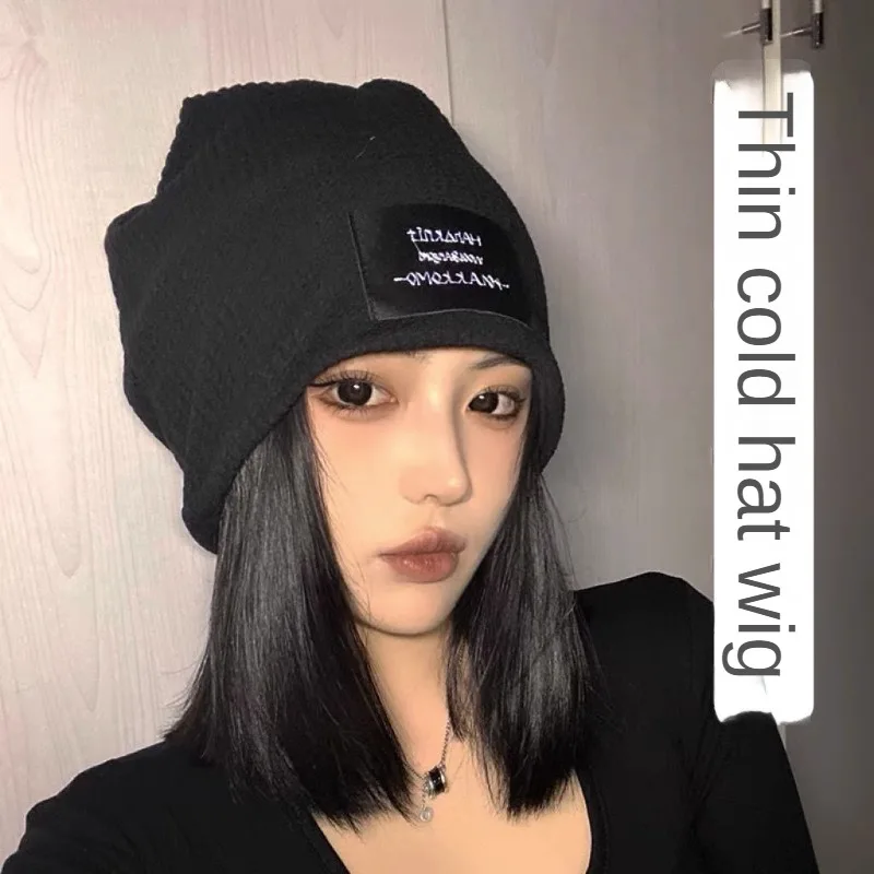 Autumn and Winter Fashion Thin Wig Hat One Short Straight Hair Pile Pile Cold Hat Tide Network Red Personality Baotou Hat Woman
Autumn and Winter Fashion Thin Wig Hat One Short Straight Hair Pile Pile Cold Hat Tide Network Red Personality Baotou Hat Woman