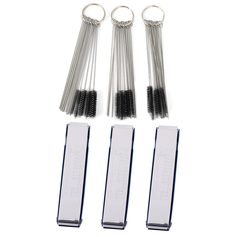 Карбюратор для чистки карбона, набор из трех предметов для чистки проводов, иглы, щетки, набор инструментов для чистки мотоцикла, мопеда, сварщика C