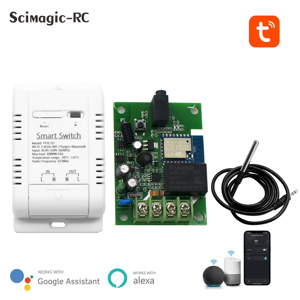Tuya WiFi Smart Temperature Switch 16A Energy Consumption Monitoring Thermostat Compatible Alexa Google Home Smart Switch Tuya WiFi Smart Temperature Switch 16A Energy Consumption Monitoring Thermostat Compatible Alexa Google Home Smart Switch