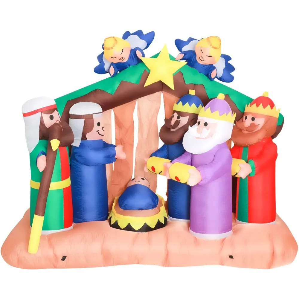 6 Ft. Christmas Nativity Scene Inflatable With LED Lights | Fesitve Holiday Outdoor Blow-Up Decorations | Blower Stakes Outside
6 Ft. Christmas Nativity Scene Inflatable With LED Lights | Fesitve Holiday Outdoor Blow-Up Decorations | Blower Stakes Outside