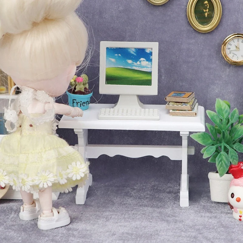 Миниатюрный офисный стол для кукольного домика 1:12, письменный стол, чайный столик, мебель для Кабинета, стул, спинка, модель, аксессуары для кукольного домика
Миниатюрный офисный стол для кукольного домика 1:12, письменный стол, чайный столик, мебель для Кабинета, стул, спинка, модель, аксессуары для кукольного домика