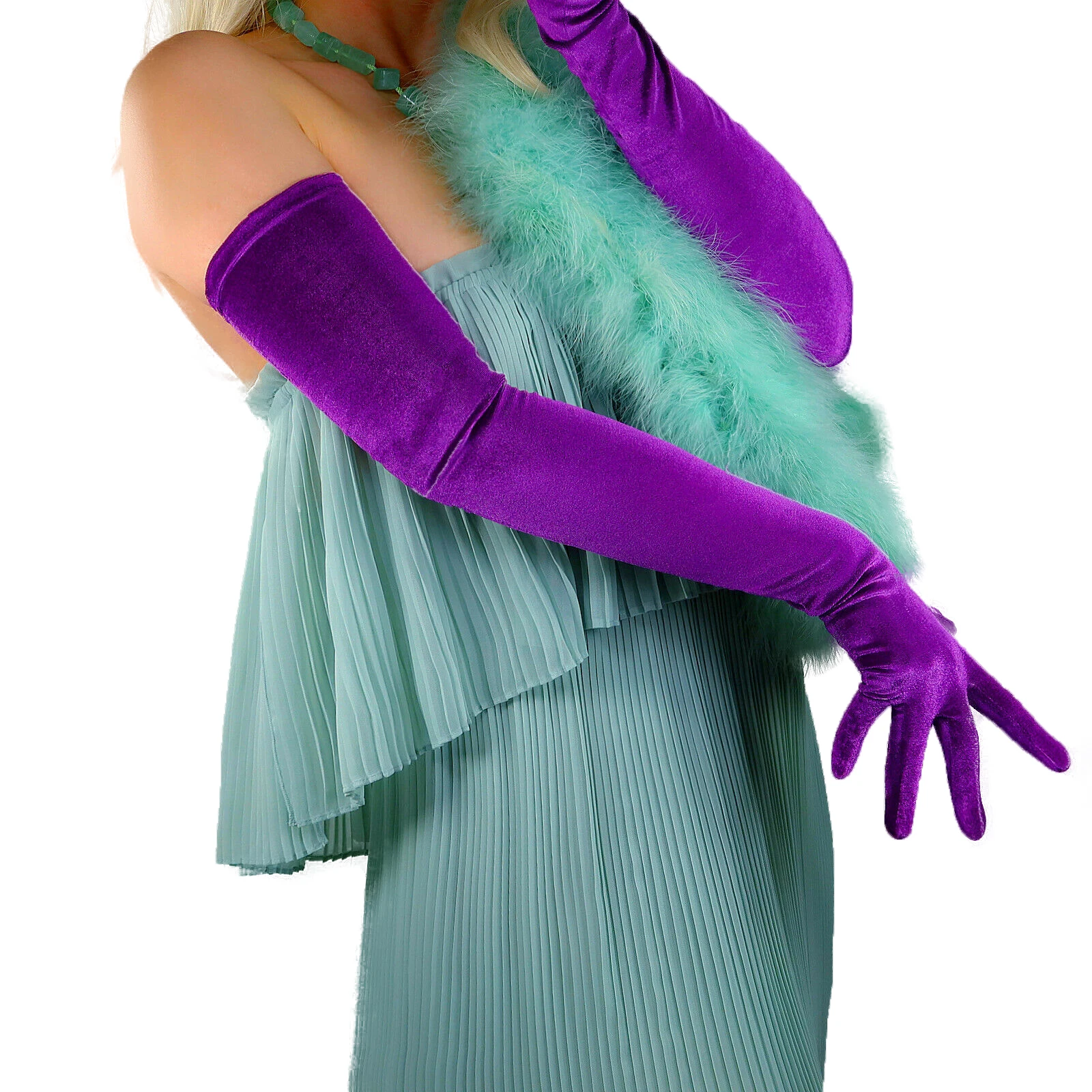 

Длинные бархатные перчатки, фиолетовое вечернее платье, зимние теплые варежки, рукавицы, этикетки, перчатки для взрослых, модные костюмы для Хэллоуина