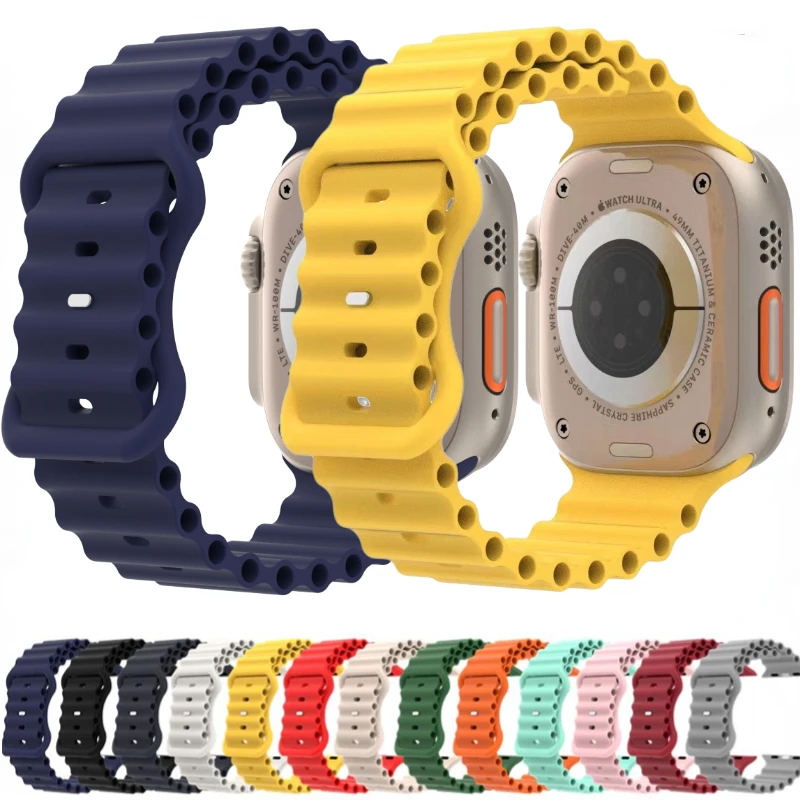 Ocean Silicone Strap For Apple Watch 8 7 6 5 4 3 SE 49mm 45mm 41mm 44mm 40mm 42mm Bracelet Wristband For iWatch Ultra 49mm band
Ocean Silicone Strap For Apple Watch 8 7 6 5 4 3 SE 49mm 45mm 41mm 44mm 40mm 42mm Bracelet Wristband For iWatch Ultra 49mm band