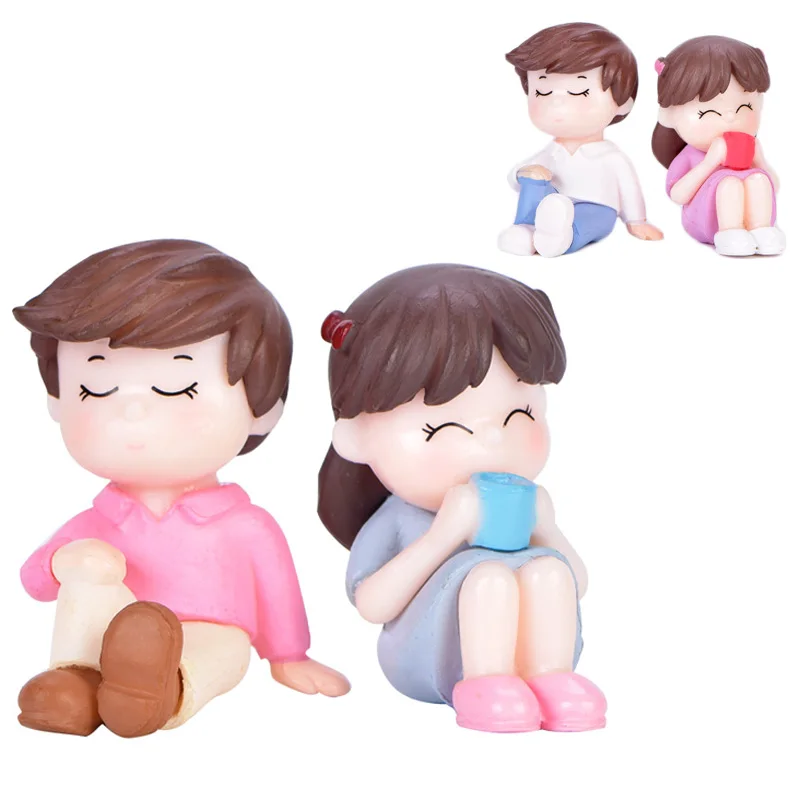 4PCS Tea Cup Couple Doll Plastic Miniature Mini Doll DIY Terrarium Figurines Fairy Garden Decor Valentine's Day Home Accessories
4PCS Tea Cup Couple Doll Plastic Miniature Mini Doll DIY Terrarium Figurines Fairy Garden Decor Valentine's Day Home Accessories