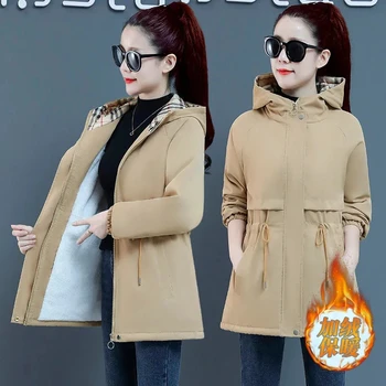 O Casaco Perfeito para Qualquer Ocasião: Jaqueta Casaca Feminina Casual à Prova de Vento 7 2024 Spring Autumn Women’s Jacket Long Coat Trench Korean Loose Fashion Windbreaker Female Jacket Thick Warm Casual Outerwear