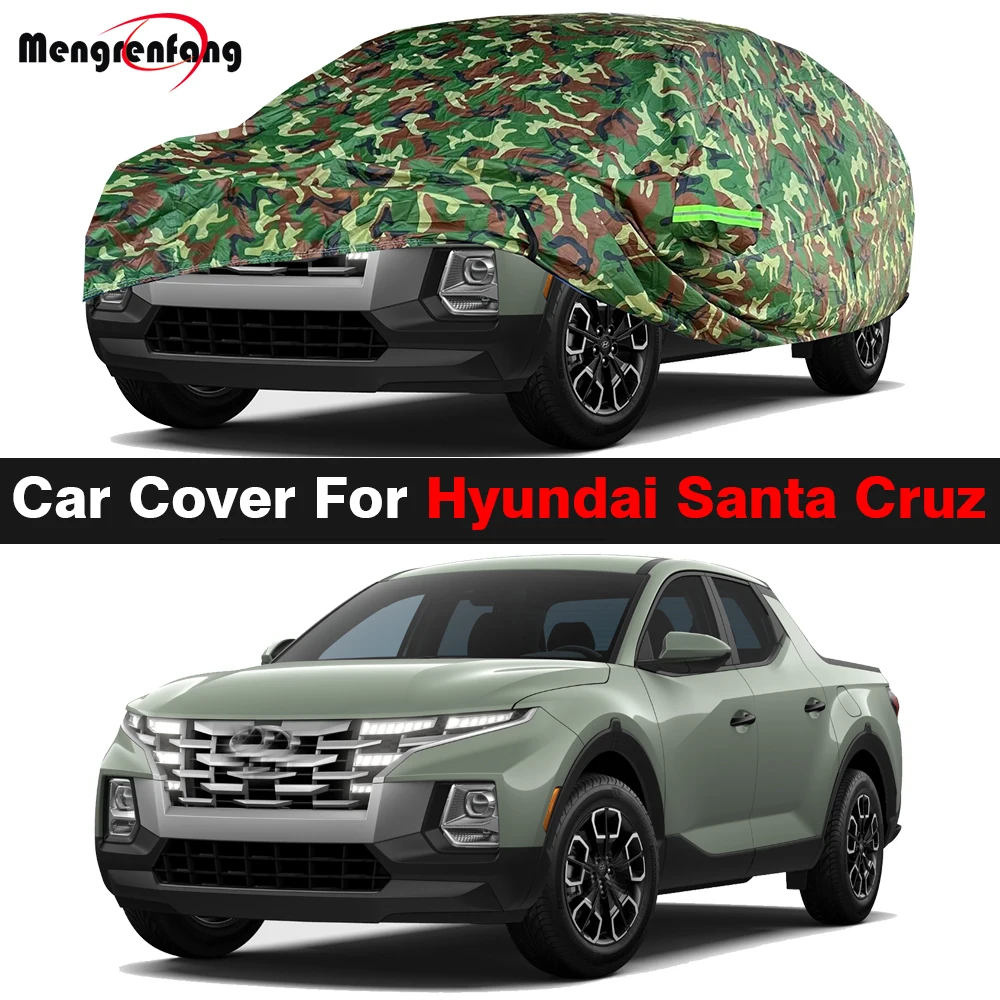 

Camouflage Waterproof Car Cover Anti UV Sun Rain Snow Wind Protection Truck Pickup Cover For Hyundai Santa Cruz 2022-2025