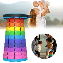 Telescopic Camping Stool Plastic Rainbow Folding Stool Lightweight Adjustable Fishing Chair for Hiking Beach Bathroom 
Telescopic Camping Stool Plastic Rainbow Folding Stool Lightweight Adjustable Fishing Chair for Hiking Beach Bathroom