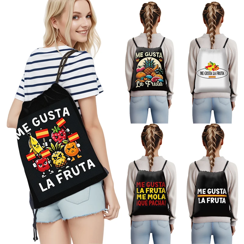 Me Gusta La Fruta España Backpack I Like Fruit Women Drawstring Bags for Travel Bookbag Girls Boys Storage Bags Shoes Holder
Me Gusta La Fruta España Backpack I Like Fruit Women Drawstring Bags for Travel Bookbag Girls Boys Storage Bags Shoes Holder