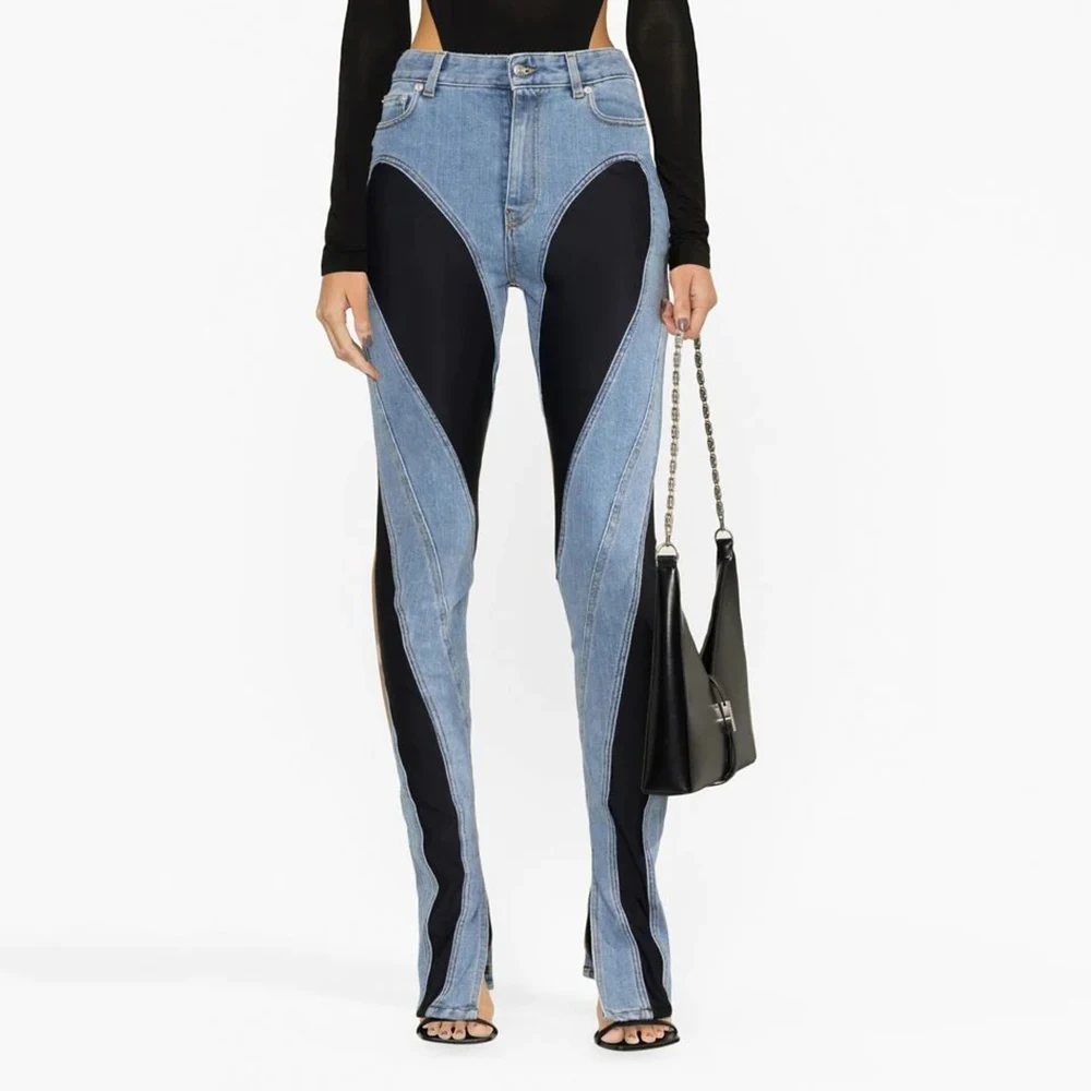 2024 New Women's Pants Y2k Niche Design Retro Collision Color Splicing Washed Leg Slit High Waist Casual Versatile Cotton Jeans
2024 New Women's Pants Y2k Niche Design Retro Collision Color Splicing Washed Leg Slit High Waist Casual Versatile Cotton Jeans