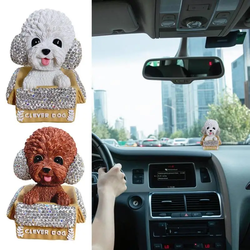 Bobble Head Car Toys Cute Bobbleheads Dog Car Dashboard Ornament With Rhinestones 3D Realistic Puppy Dolls Swing Car Ornaments 
Bobble Head Car Toys Cute Bobbleheads Dog Car Dashboard Ornament With Rhinestones 3D Realistic Puppy Dolls Swing Car Ornaments