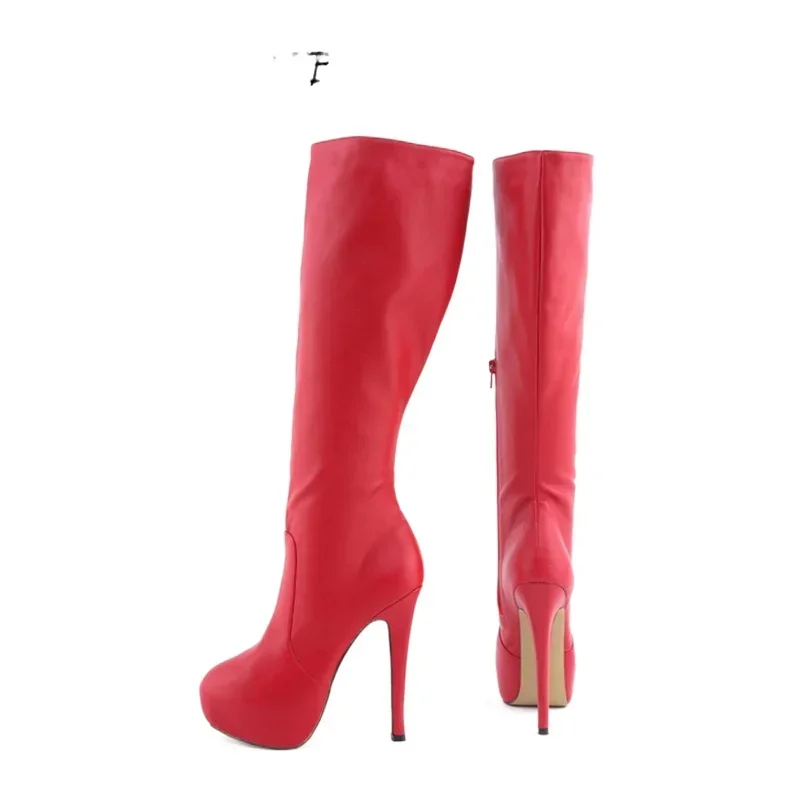 Winter Women's Boots Sexy Round Toe Pole Dance Stiletto Platform Heels Knee High Boots Fashion Zip Black White Women Long Shoes
Winter Women's Boots Sexy Round Toe Pole Dance Stiletto Platform Heels Knee High Boots Fashion Zip Black White Women Long Shoes