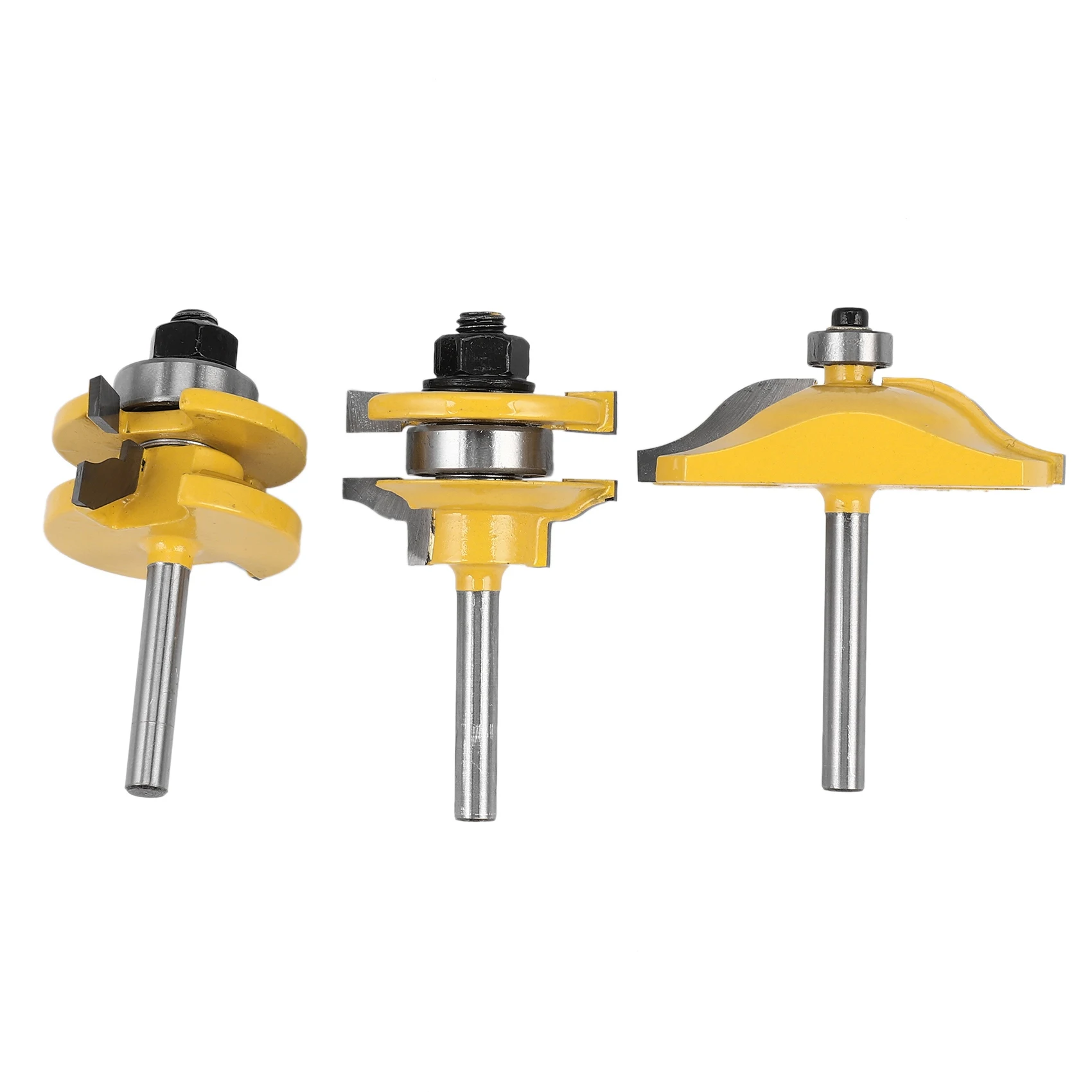3Pc1/4 Shank Raised Panel Cabinet Door Router Bit Set - 3 Bit Ogee Woodworking Cutter Woodworking Router
3Pc1/4 Shank Raised Panel Cabinet Door Router Bit Set - 3 Bit Ogee Woodworking Cutter Woodworking Router