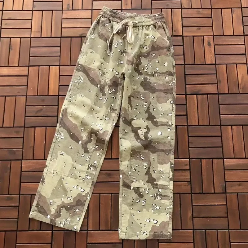 

SAINT MICHAEL Camouflage Functional Logging Pants Men Unisex Washed Women Streetwear Jogger Drawstring Sweatpants GYM