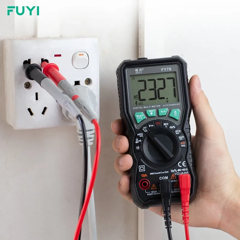 FY76 Digital Multimeter High Precision Automatic Range Capacitance Electrician Digital Display Ohm test Ammeter profesional Tool
FY76 Digital Multimeter High Precision Automatic Range Capacitance Electrician Digital Display Ohm test Ammeter profesional Tool