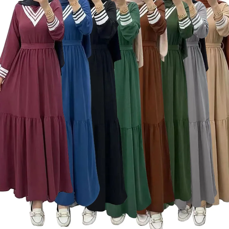 Dresses Splice Solid Ramadan Abayas Caftan Kaftan Elegant Vestidos Eid Muslim Women Loose Dress Abaya Party Dubai Turkey
Dresses Splice Solid Ramadan Abayas Caftan Kaftan Elegant Vestidos Eid Muslim Women Loose Dress Abaya Party Dubai Turkey