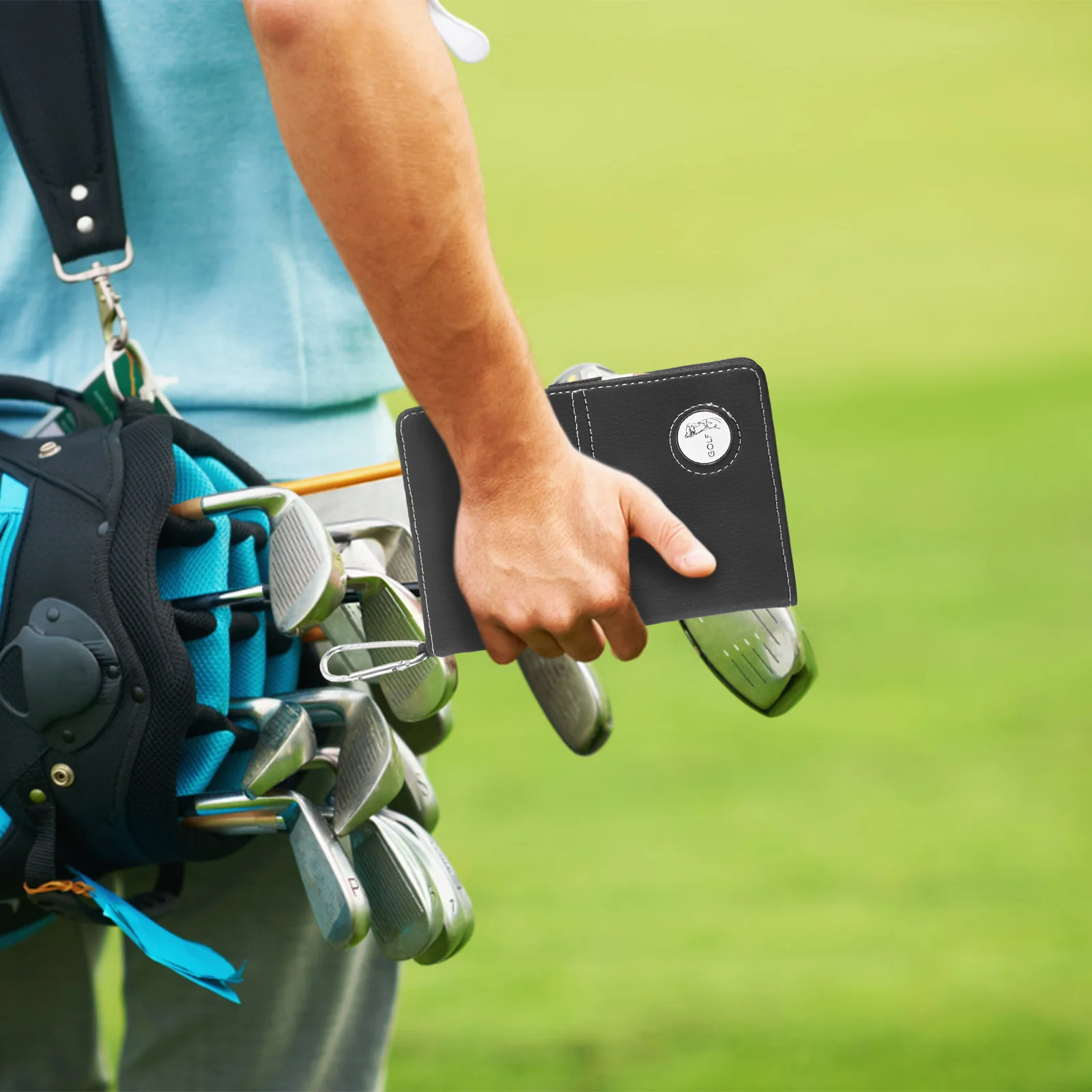 

1 Set of Golfing Notebook Convenient Golfs Scorebook Protector Golfing Cards Book Golf Score Cards Holder