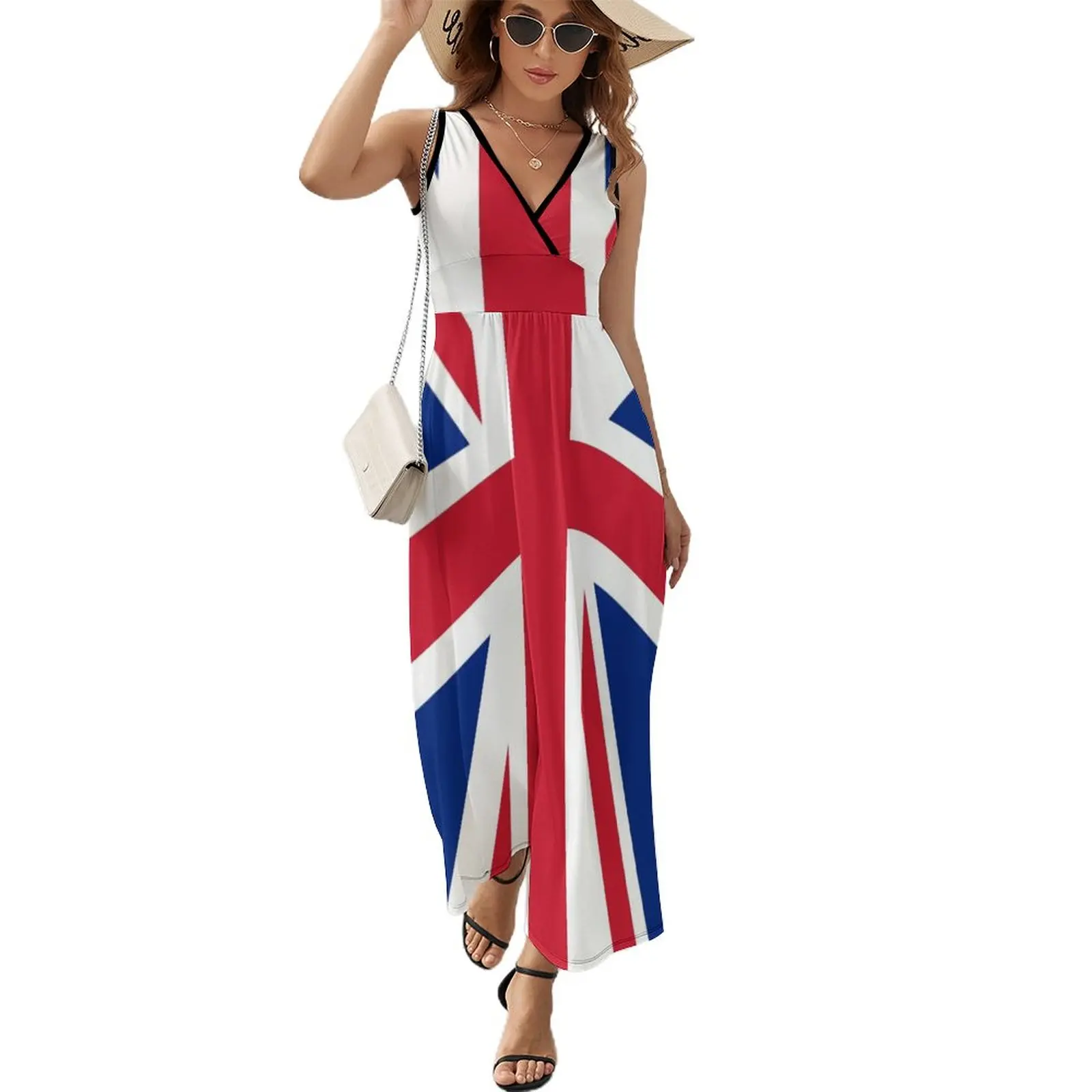 

United Kingdom National Flag Union Jack Great Britain Sleeveless Dress party dress women elegant luxury