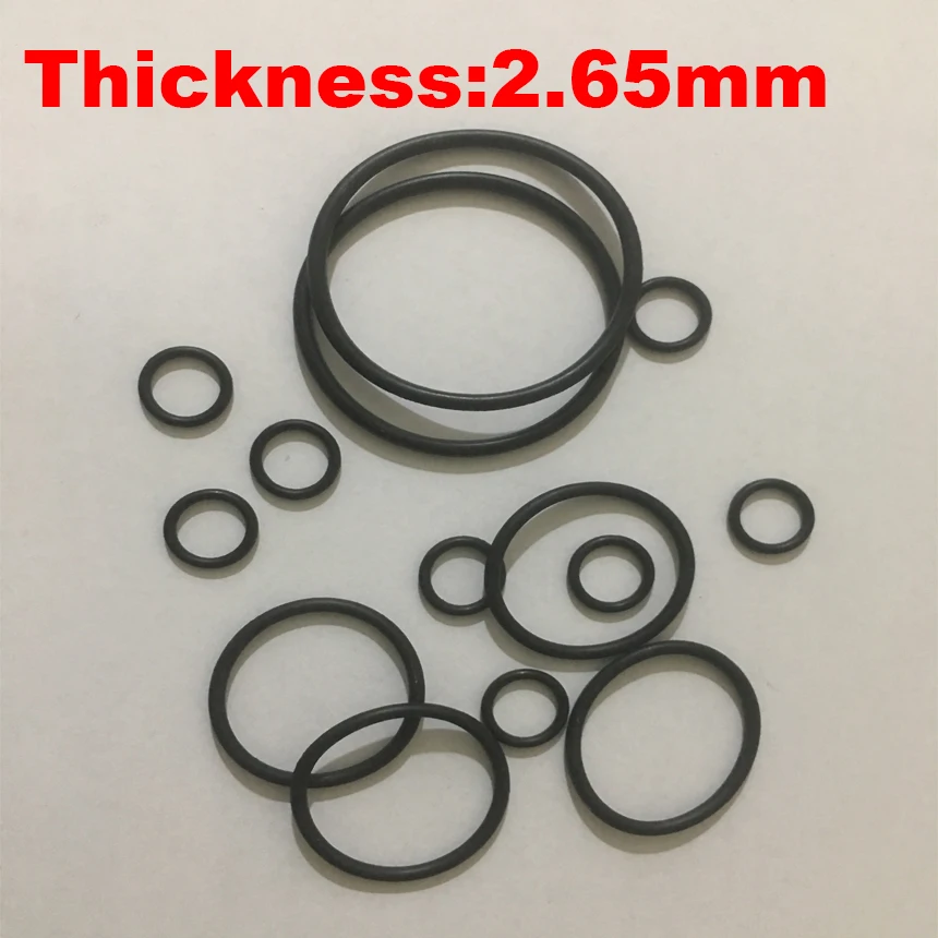 

30pcs 115x2.65 115*2.65 118x2.65 118*2.65 ID*Thickness Black NBR Nitrile Chemigum Rubber O-Ring Washer Oil Seal O Ring Gasket