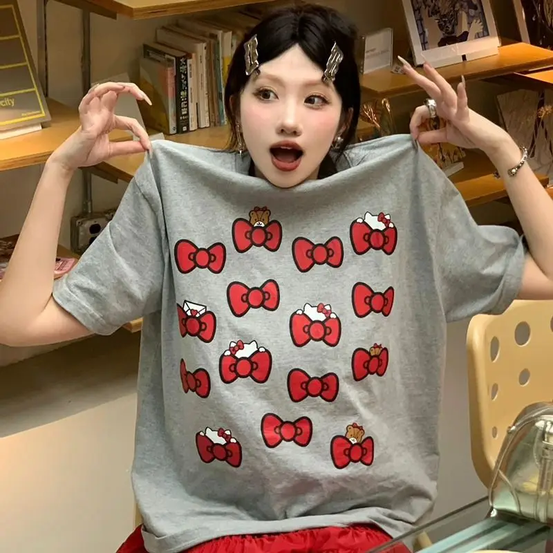 Kawaii Sanrio аниме с коротким рукавом милый Hello Kitty мультфильм Ins простота свободный Универсальный удобный дышащий Топ для девочек Подарки
Kawaii Sanrio аниме с коротким рукавом милый Hello Kitty мультфильм Ins простота свободный Универсальный удобный дышащий Топ для девочек Подарки
