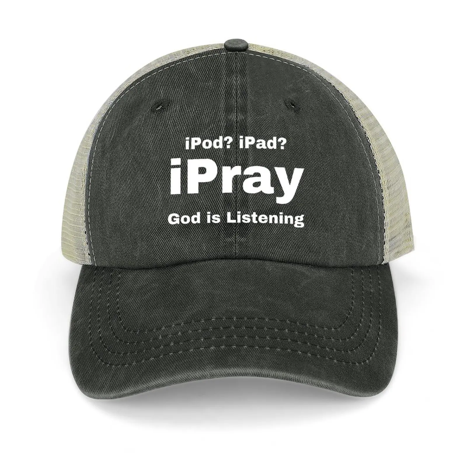 

iPod iPad iPray God is Listening. Cowboy Hat Custom Cap Horse Hat For Girls Men's