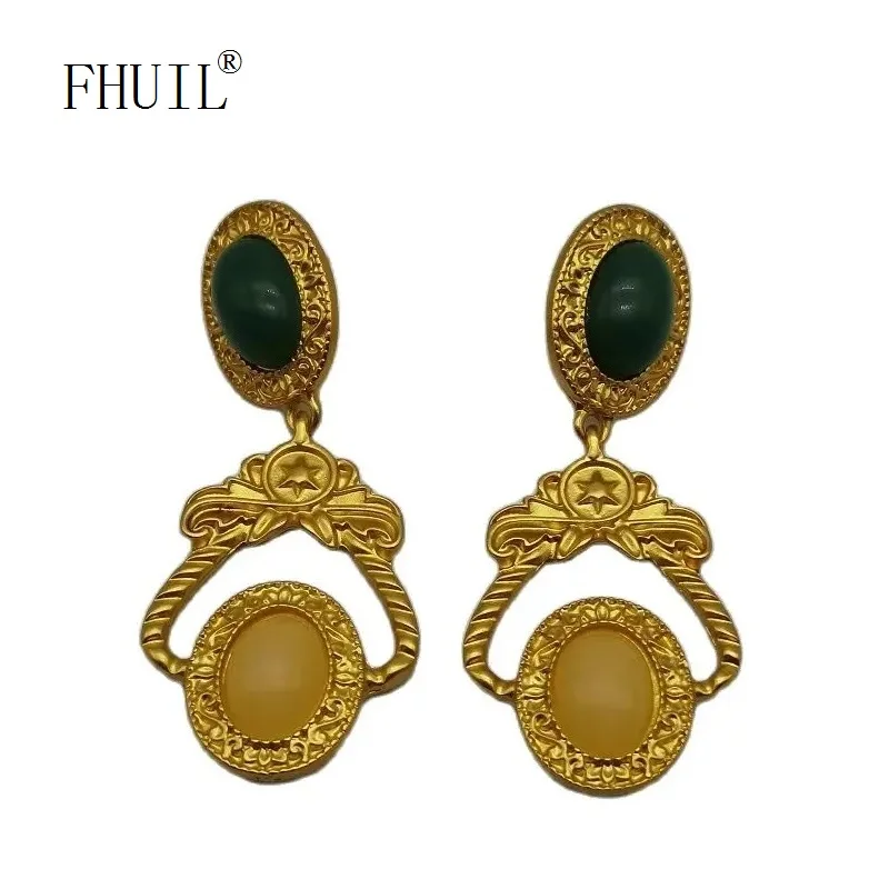 

FHUIL Long Dangle Earrings for Women Europe and America Fashion Luxury Elegant Statement Jewelry Wedding Accessories New Trend