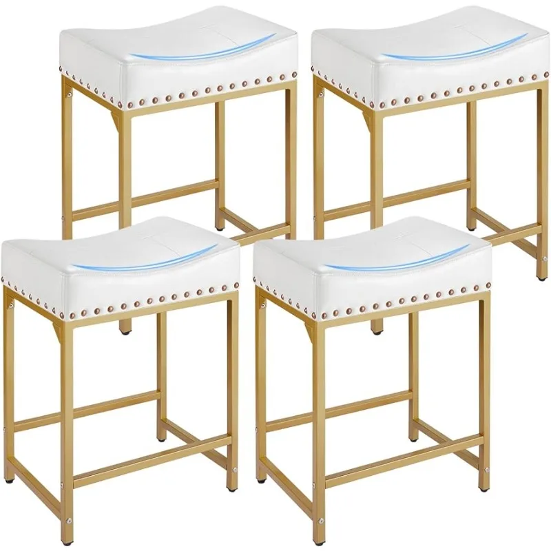 FLYZC Bar Stools Set of 4 Counter Height, 24" Modern White & Gold Counter Stools Set of 4, Stools for Kitchen Counter
FLYZC Bar Stools Set of 4 Counter Height, 24" Modern White & Gold Counter Stools Set of 4, Stools for Kitchen Counter