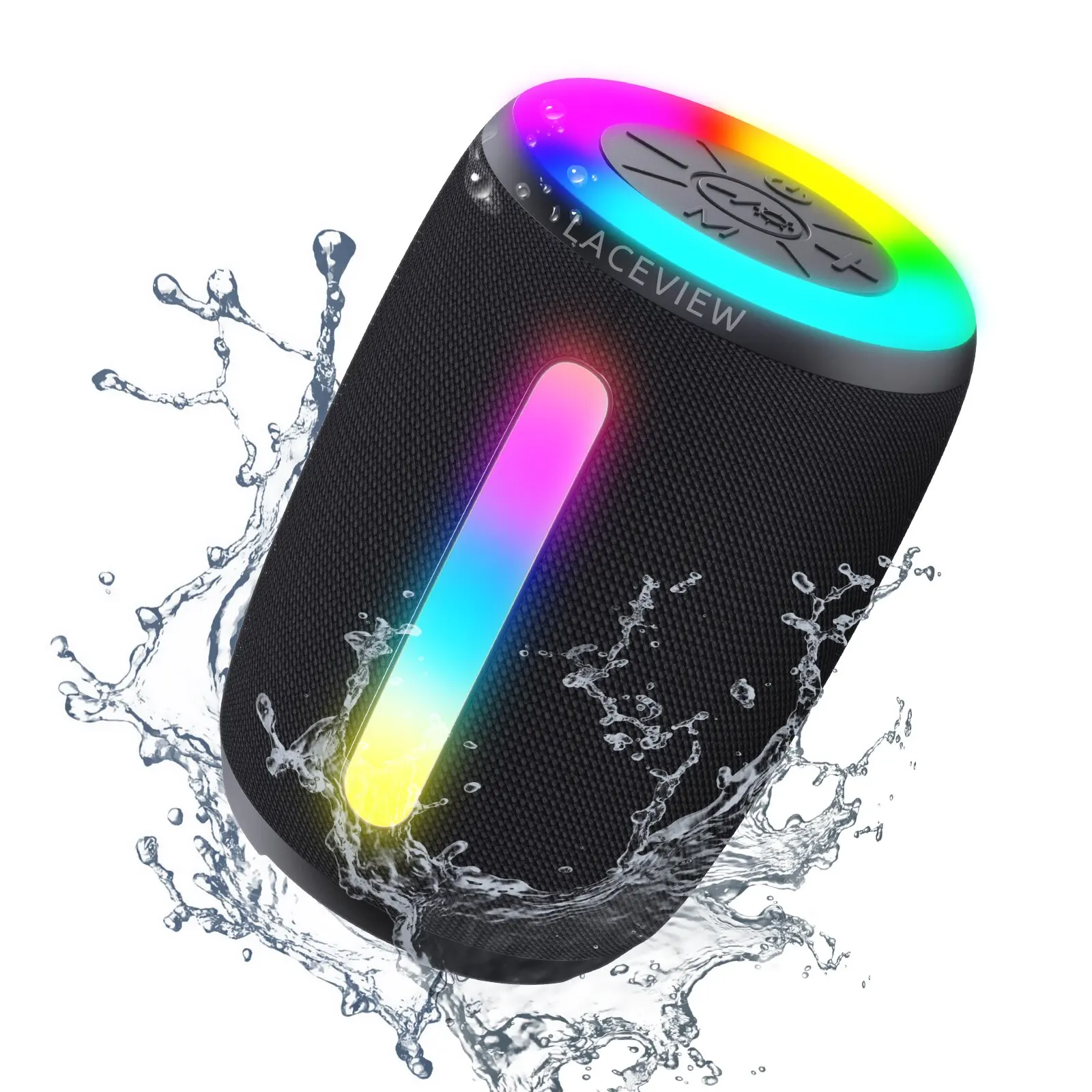 

Bluetooth speaker, IP68 waterproof wireless portable speakers, LED, BT5.3, MIC, TWS pairing , 12 hours playback time