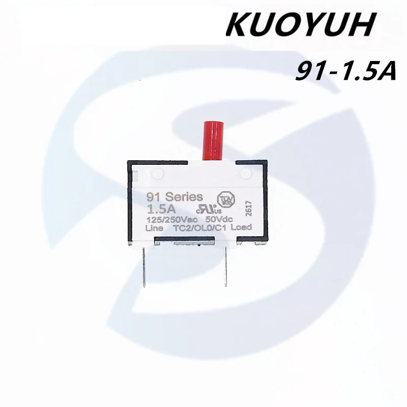 

Circuit Breakers KUOYUH 91 Series 1.5A Small Current Protector Overcurrent Switch Motor Meter Protection